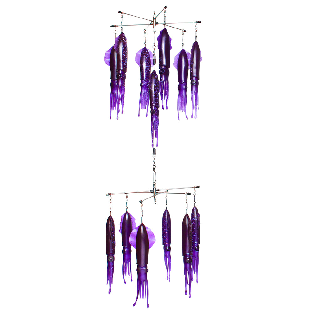 Double Tier Vivid Deep Purple No Tangle 12" x 12" Squid Dredge