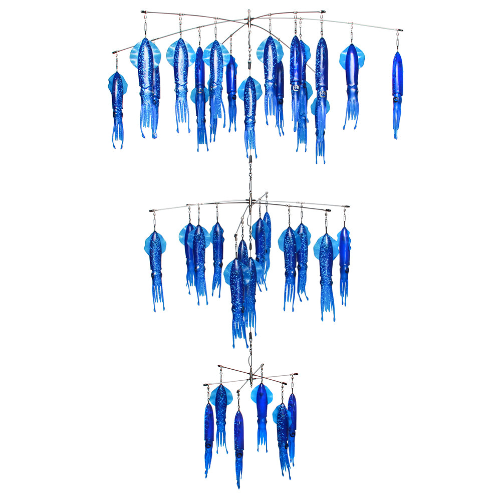 Triple Tier Vivid Royal Blue No Tangle 36" x 24" x 12" Squid Dredge