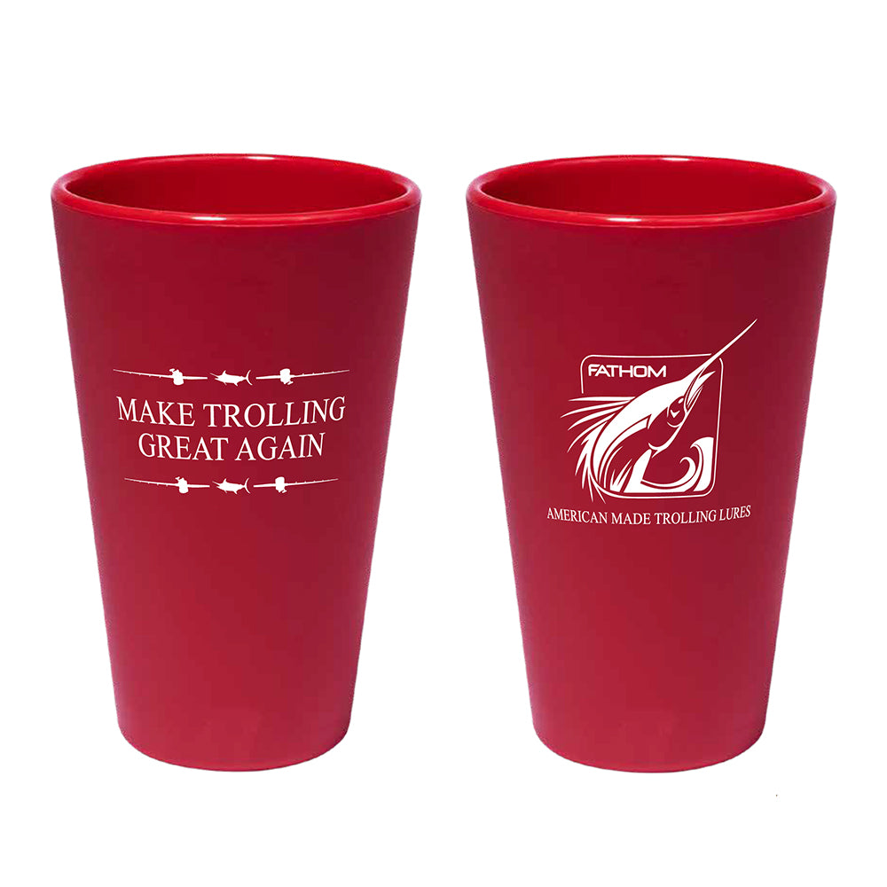 Make Trolling Great Again 16oz Silicone Pint Glass