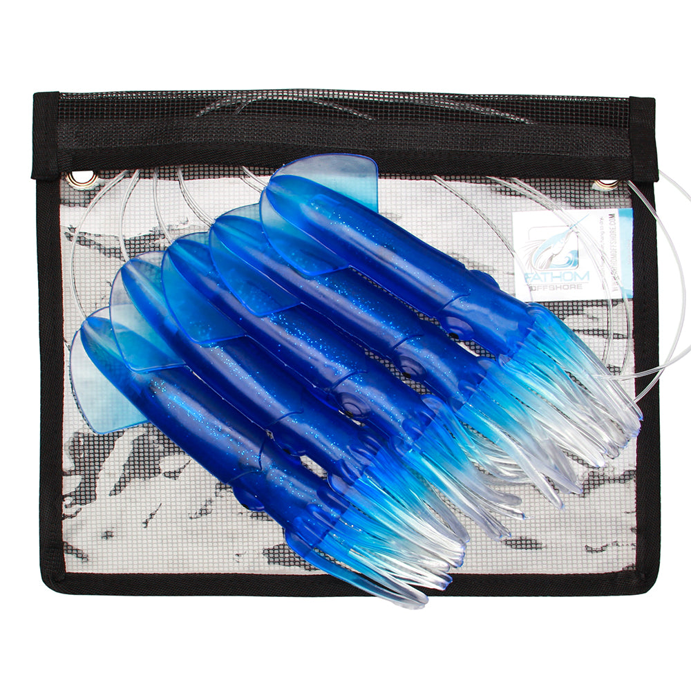 Laser Blue Pre-Rigged SR Squid Chain