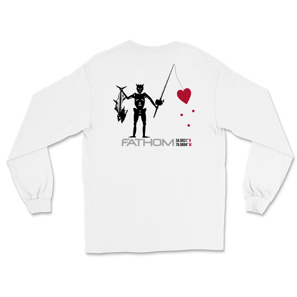 Jolly Roger Long Sleeve T Shirt White