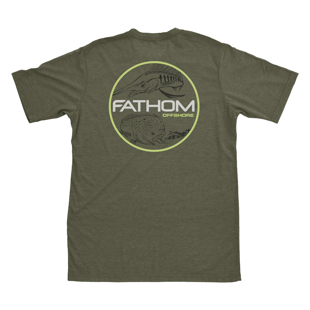Fin & Yang Offshore T Shirt Military Green