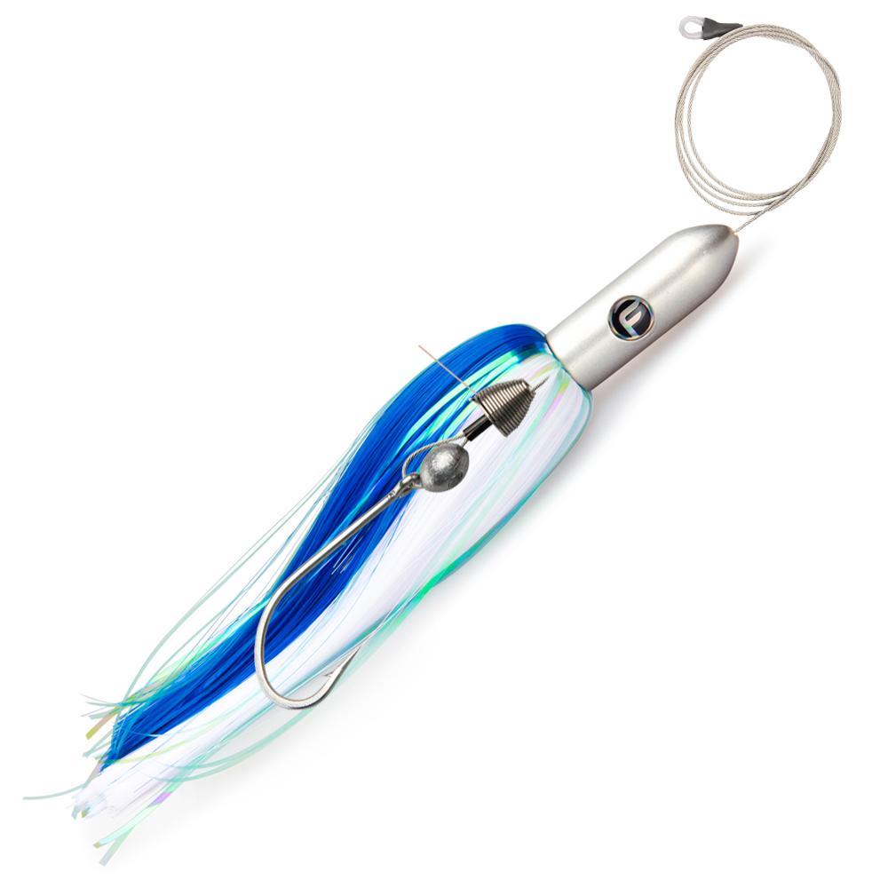 Ballyhoo Rigged Torpedo Jimmy Rig blue and white