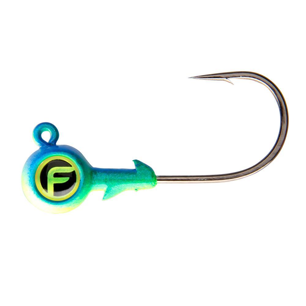 Bug Eye Jig Heads blue and green