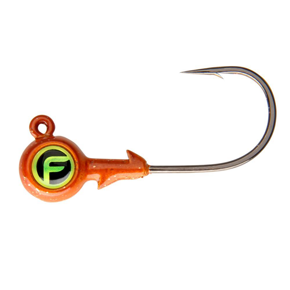 Bug Eye Jig Heads orange and green