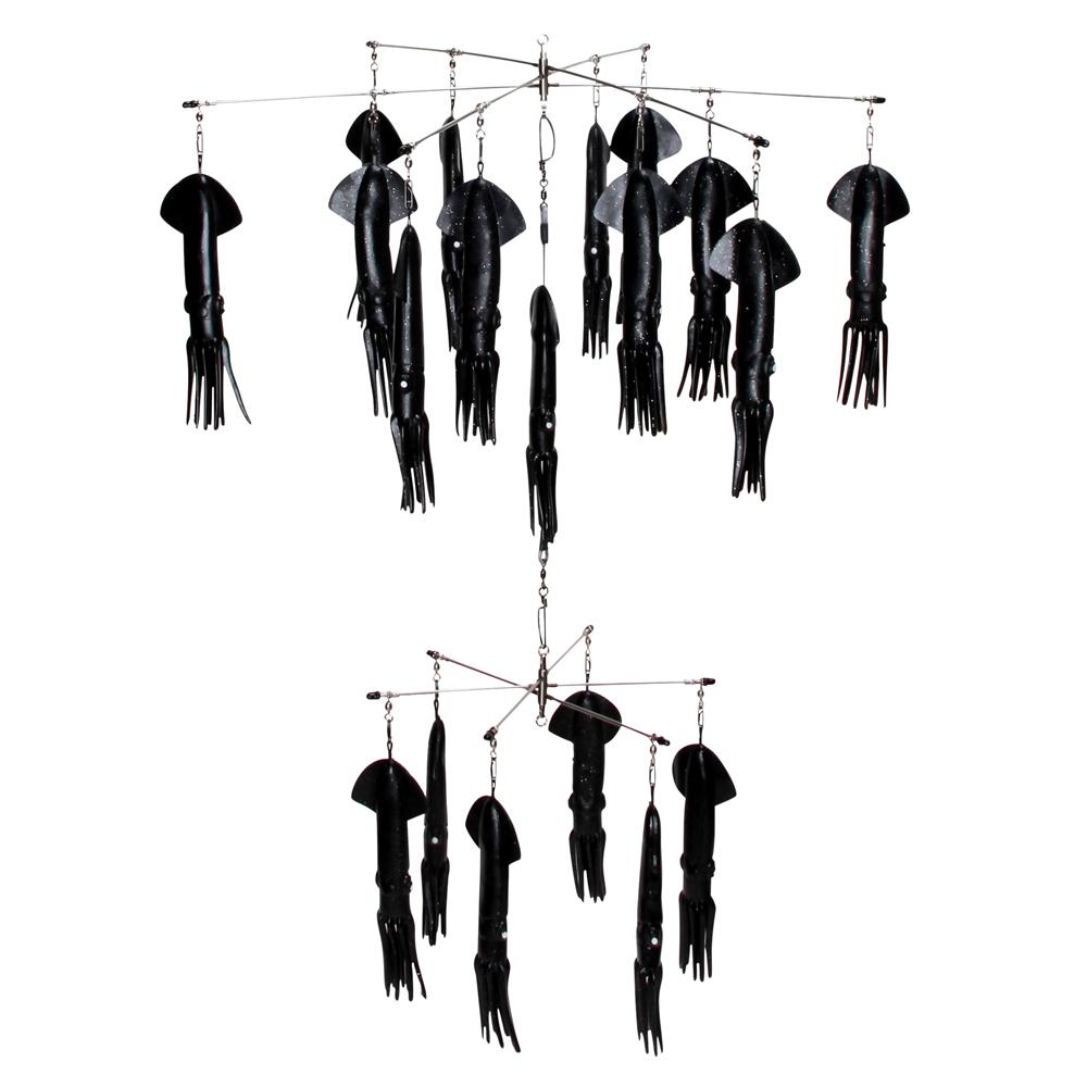 Double Tier "No Tangle" SR30 Solid Black 24" +12" Dredge