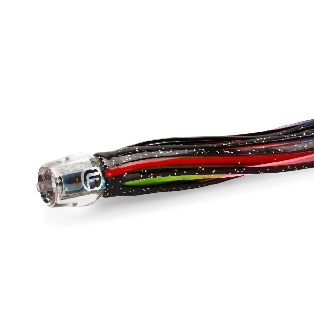 Mo Head Chugger Small 7" Trolling Lure black sparkle