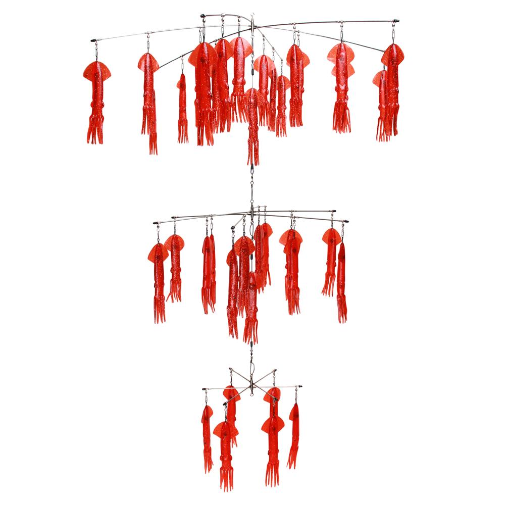 Triple Tier "No Tangle" SR30 Fire Engine Red 36"+ 24"+12" Dredge