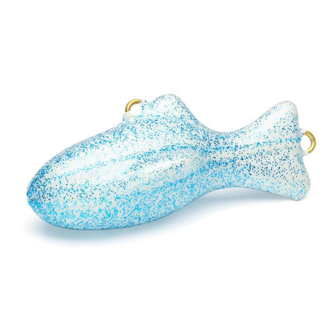 White | Blue Fleck Lead Fish Weight