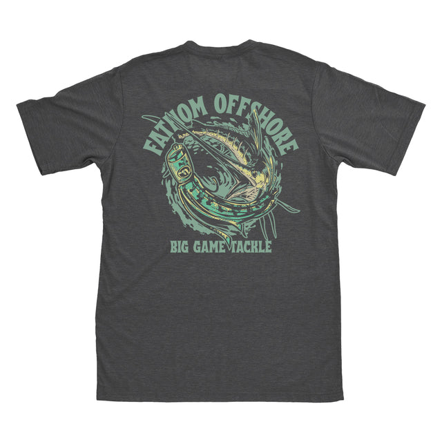 Fathom offshore t-shirt with Blue Marlin and Trolling Lure