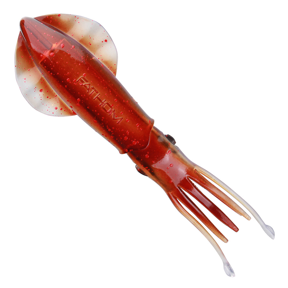 best lure for squid fishing UV Natural Copper Brown Vivid Squid FS40 12"