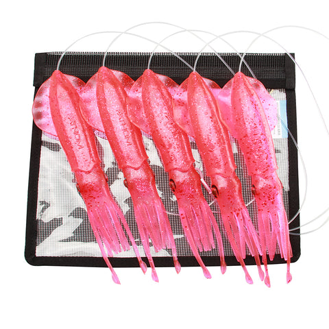 Pink Glitter Pre-Rigged Vivid Squid Chain