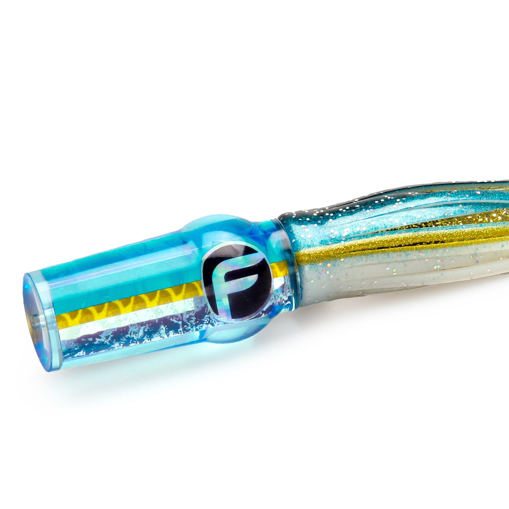 color changing fishing lure with app Game Changer Medium 10" Trolling Lure Yellowfin Shell / Rigged