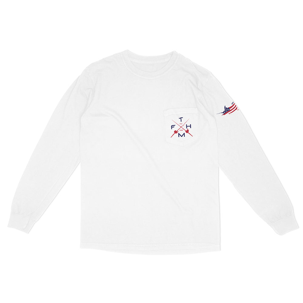 Make Trolling Great Again POCKET Long Sleeve White