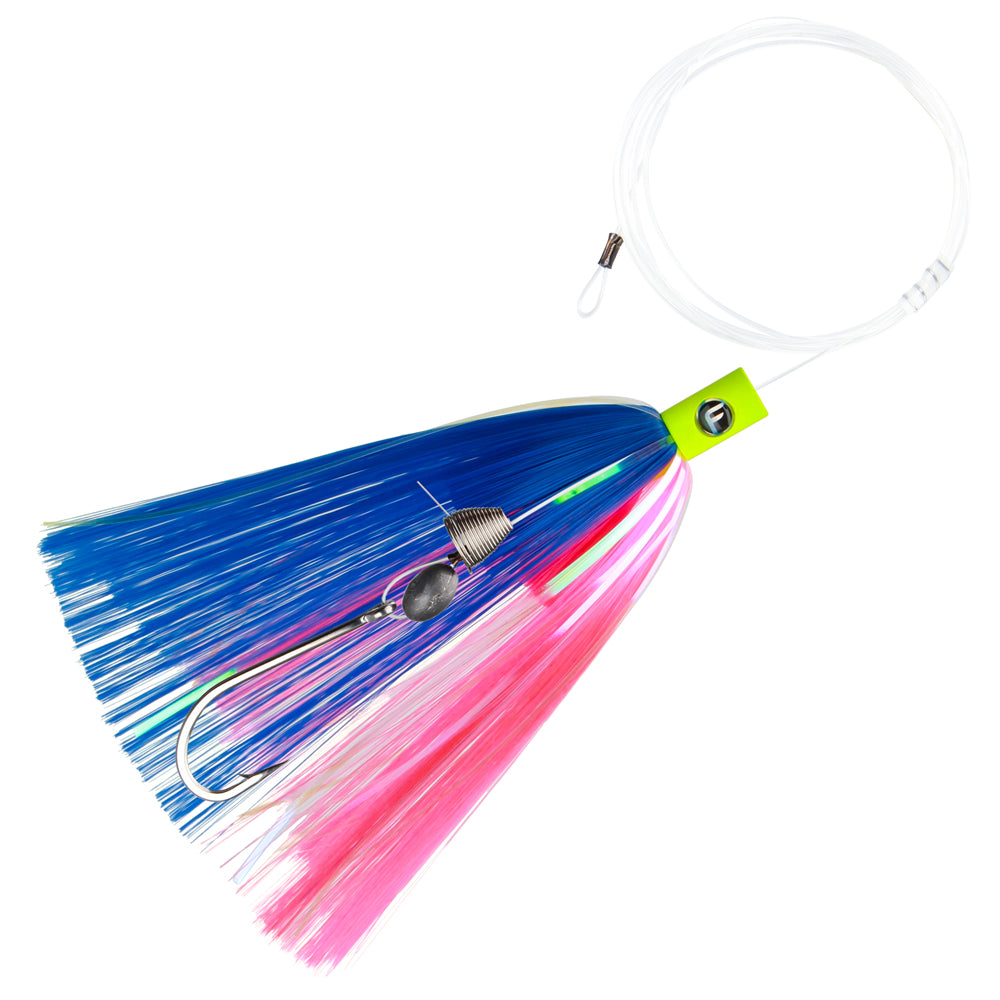 Esca Da Pesca D'Altura Tackleworks Mini Chugger 5,5'' – Testa A Cucchiaio Per Marlin – Colore Trasparente/Blu