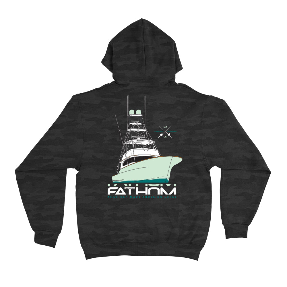 Team Fathom 26' Hoody Black Camo