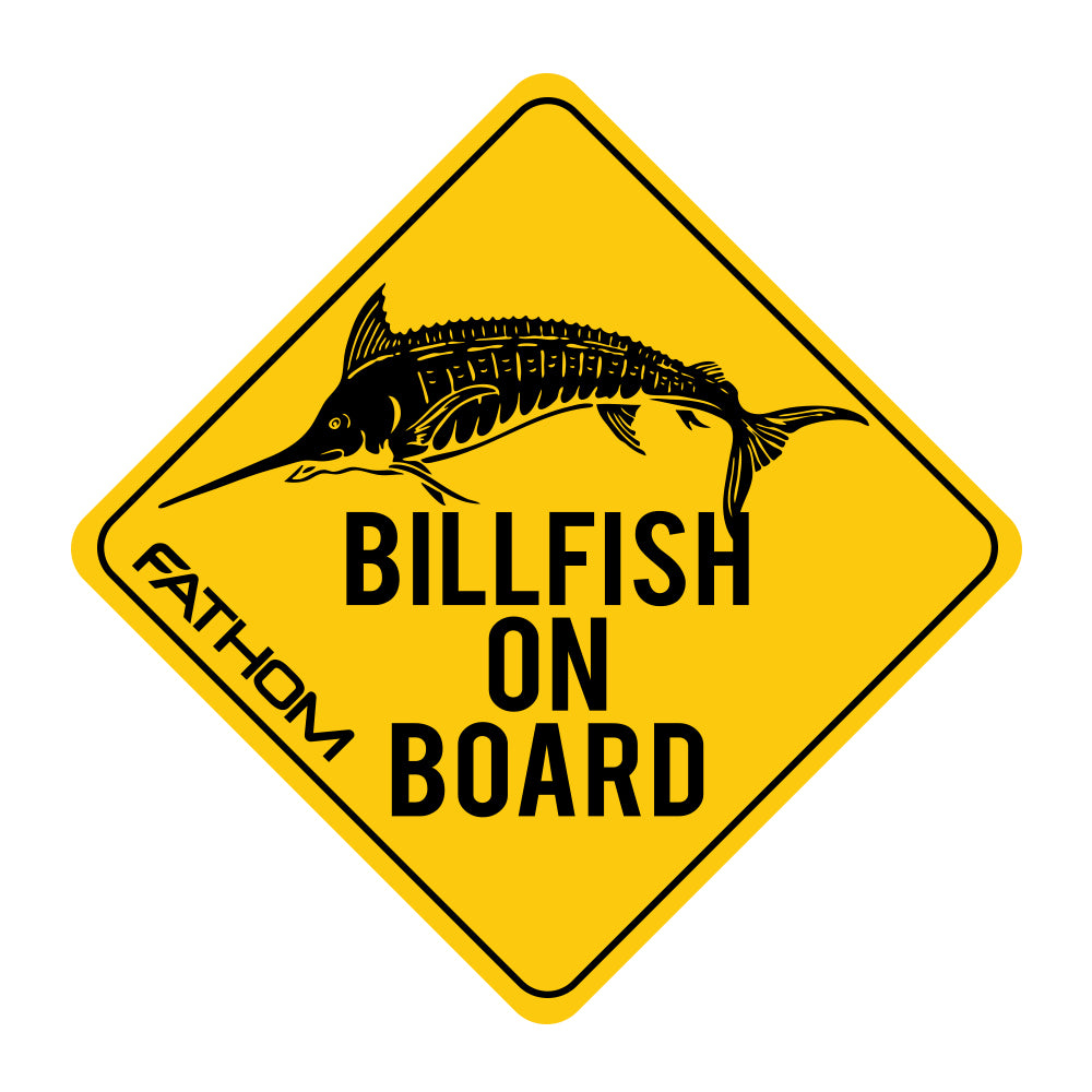 Billfish on Board Sticker – Fathom Offshore