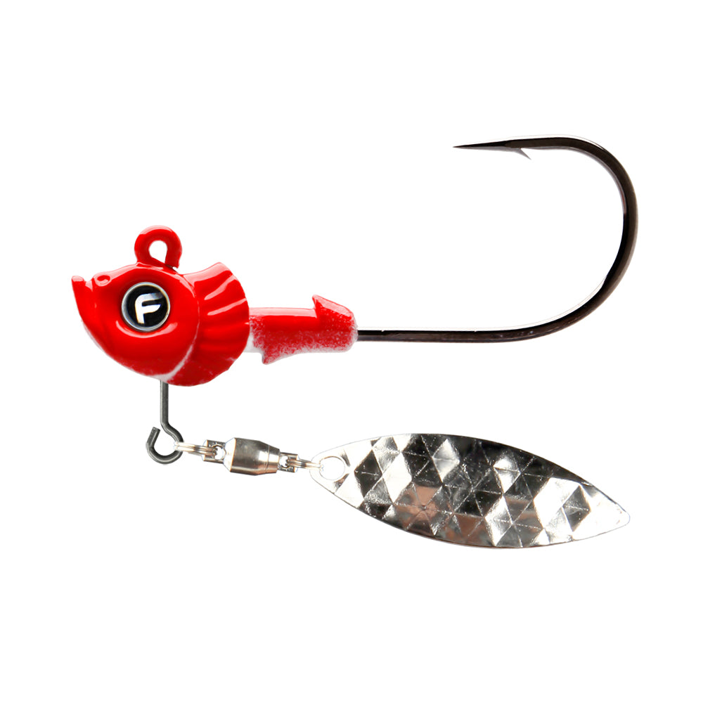 bladed jig fishing lures Pro-Select Belly Blade Jig Heads 1/2 oz / Red Pro-Select