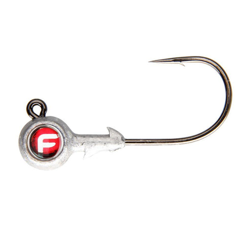 Bug Eye Jig Heads silver and red