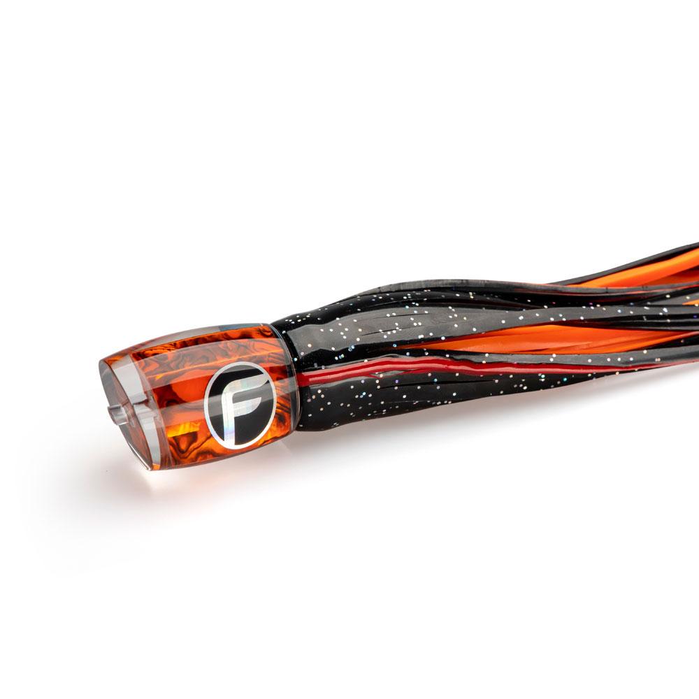 calico jack fishing reel Calico Jack Slant Medium 9" Trolling Lure Orange Paua Shell / Lure Only