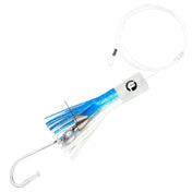 Mini Soft Head 4" Chugger Pre-Rigged white blue