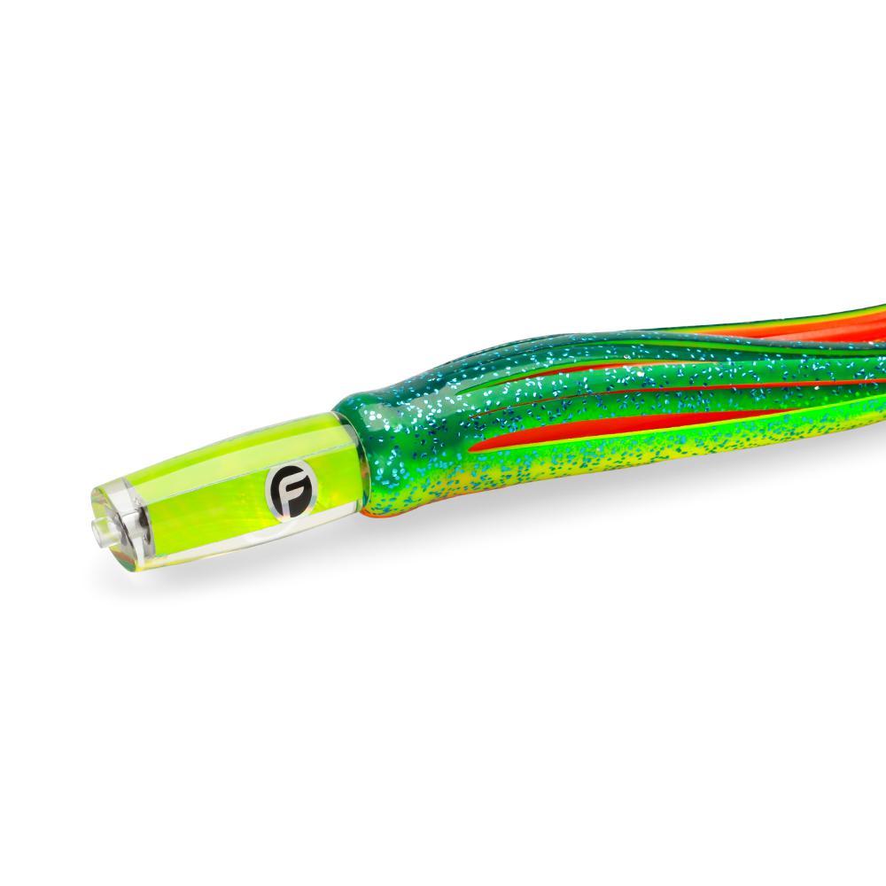 LocamOcean Small 7 Trolling Lure Chartreuse Shell / Rigged