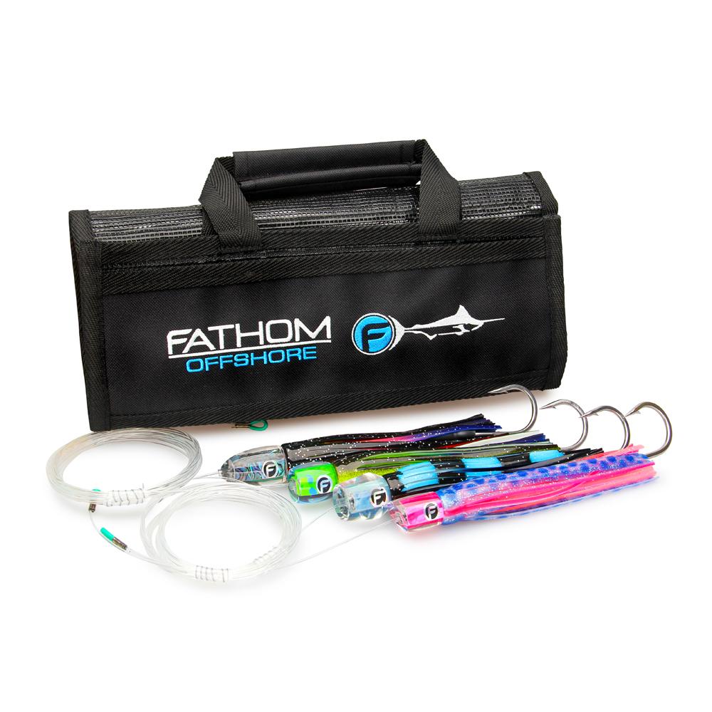 fathom tackle box Fathom Offshore Meat-fish Pre-rigged Trolling Lures 4 Pack