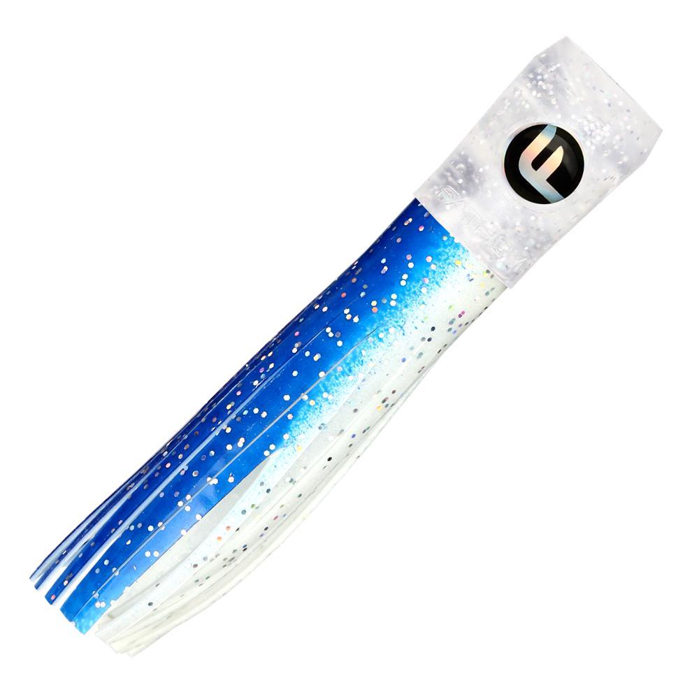 chugger fishing lure Fathom Offshore Mini Soft Head 4" Chugger Blue/White