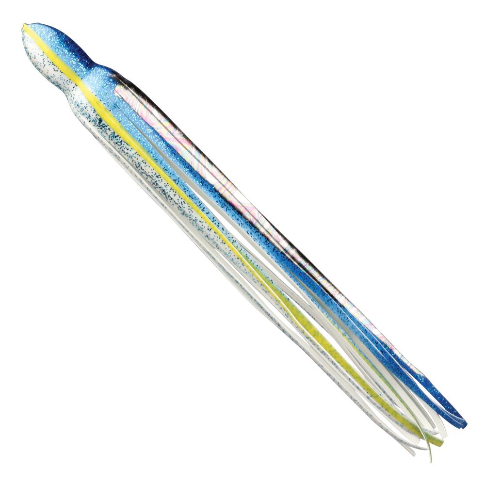 Fathom Octopus Trolling Skirt Blue,White,Yellow Vein,Laser, 5,8 Fathom Octopus Trolling Skirt Blue,White,Yellow Vein,Laser, 5,8