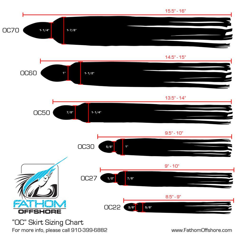 Fathom Offshore OC Trolling Lure Skirt Color #45 main image 0