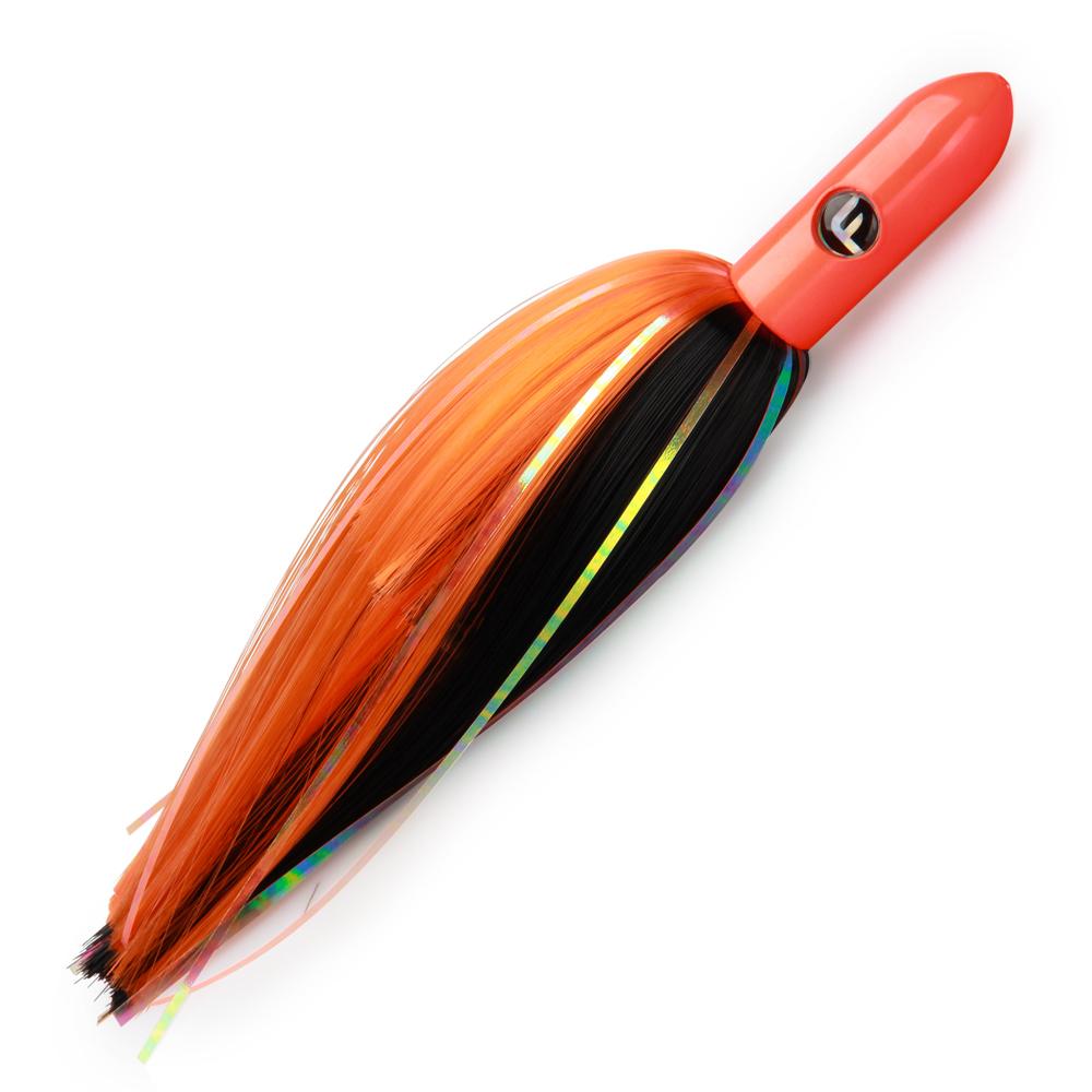 Torpedo Trolling Lure Orange | Black / Medium